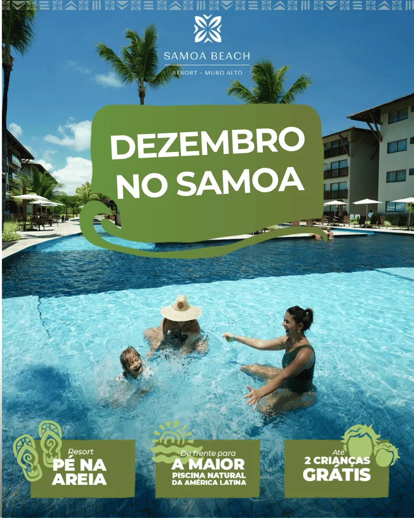 Dezembro no Samoa no Samoa Beach Resort, em Muro Alto
